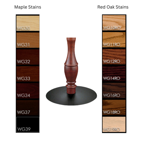 Amphora Wood Column Black Traditional Round Table Base