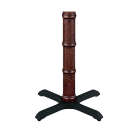 Bamboo Wood Column Black Classic Criss Cross Table Bases