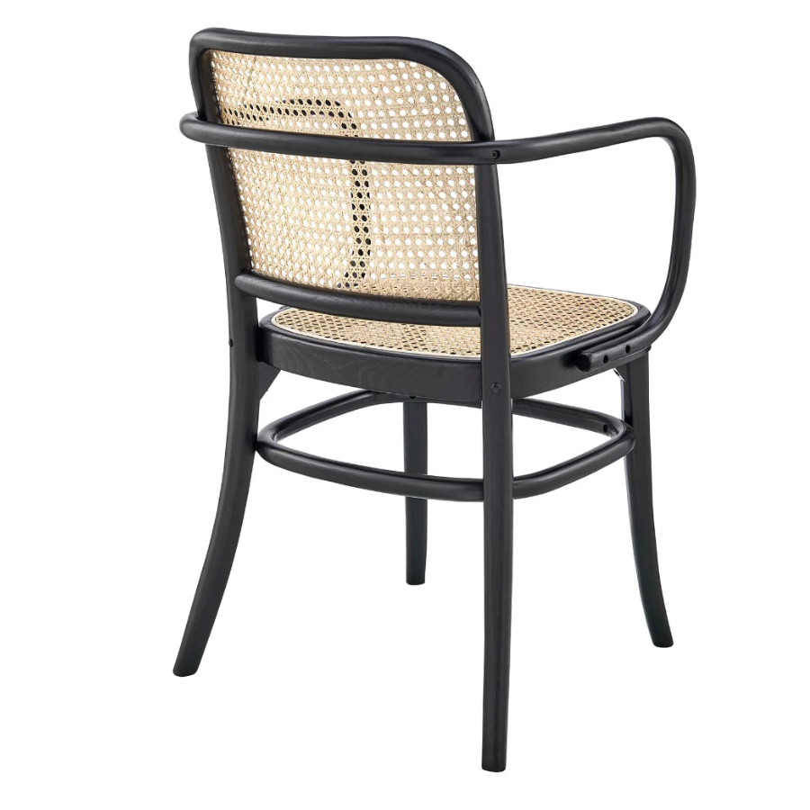 Black Artisan Malina Mesh Essence Seat Restaurant Arm Chair
