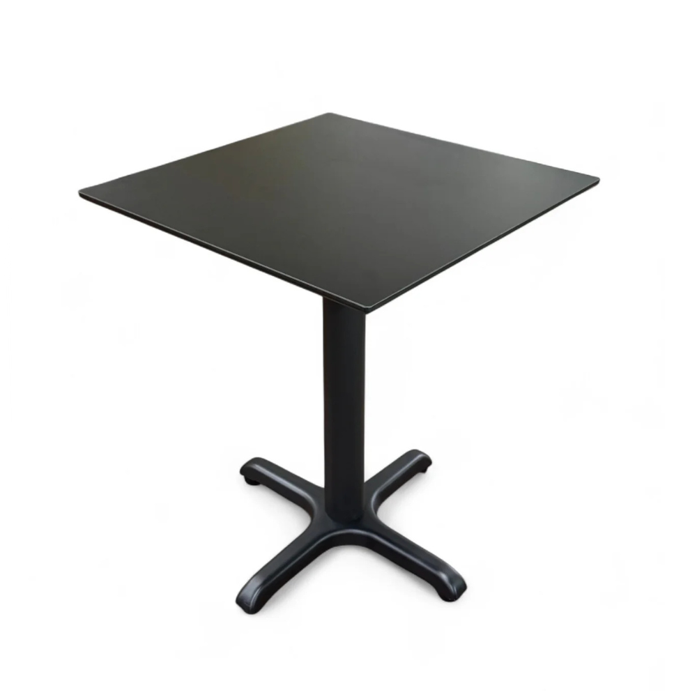 Black Outdoor High Pressure Laminate Restaurant Patio Table In-Outdoor
