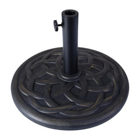 Bronze Shield Patio Umbrella Stand Extra Sturdy Cement Foundation