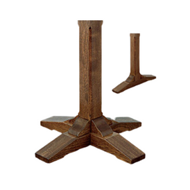 Chamfered Cross Wood Table Base