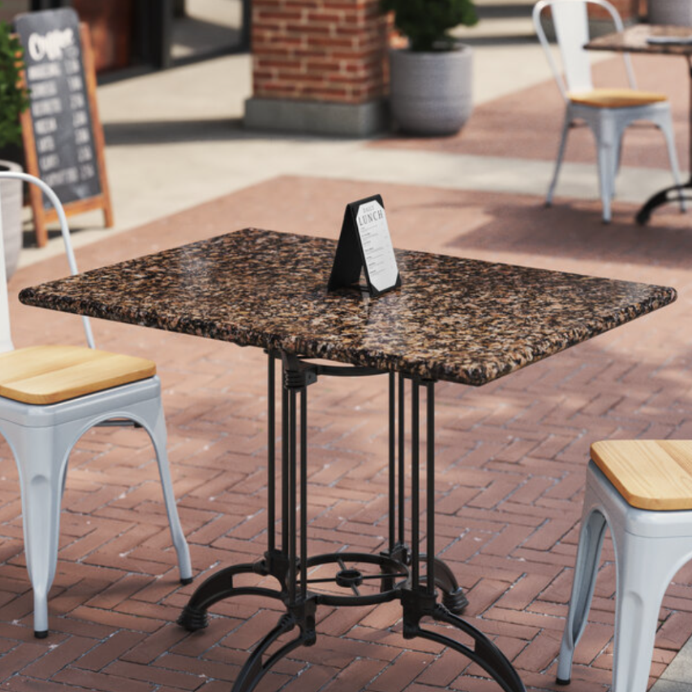 Chestnut Granite Restaurant Table Top Indoor Outdoor Use