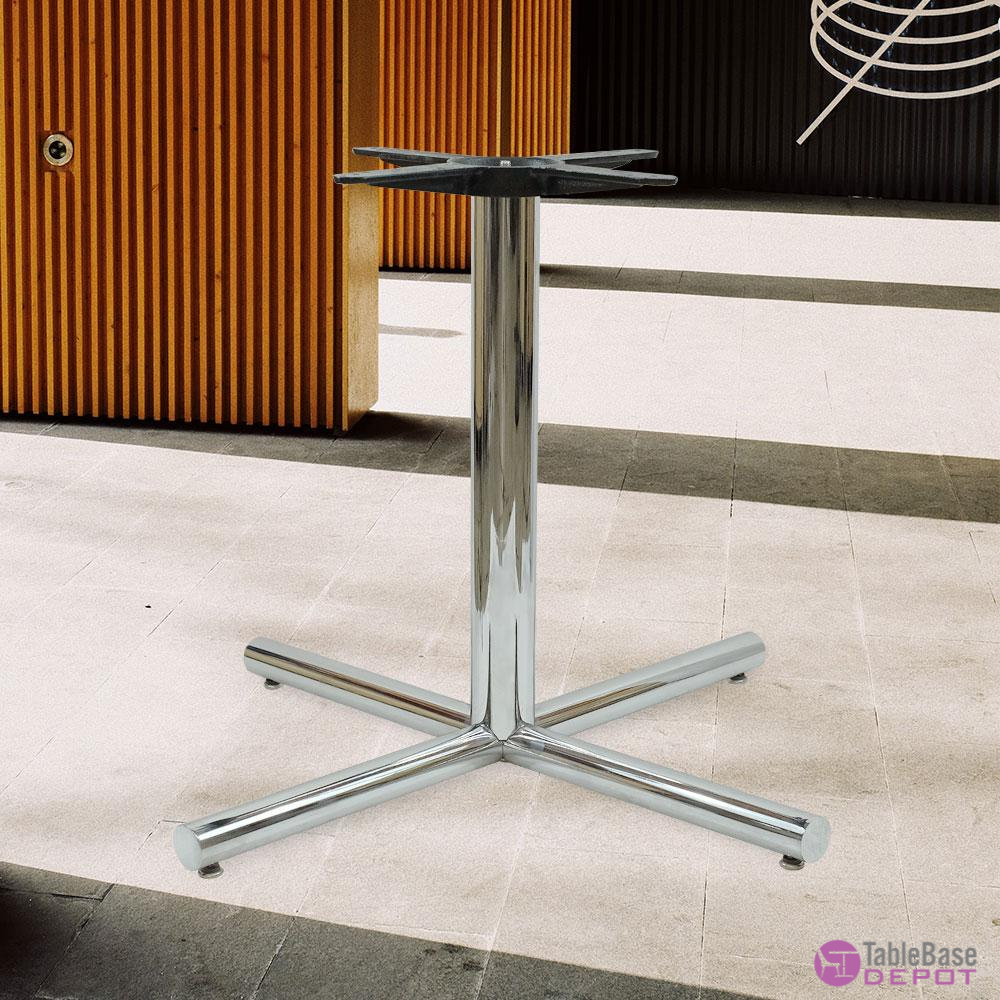 Chrome Retro Tube Table Base 36
