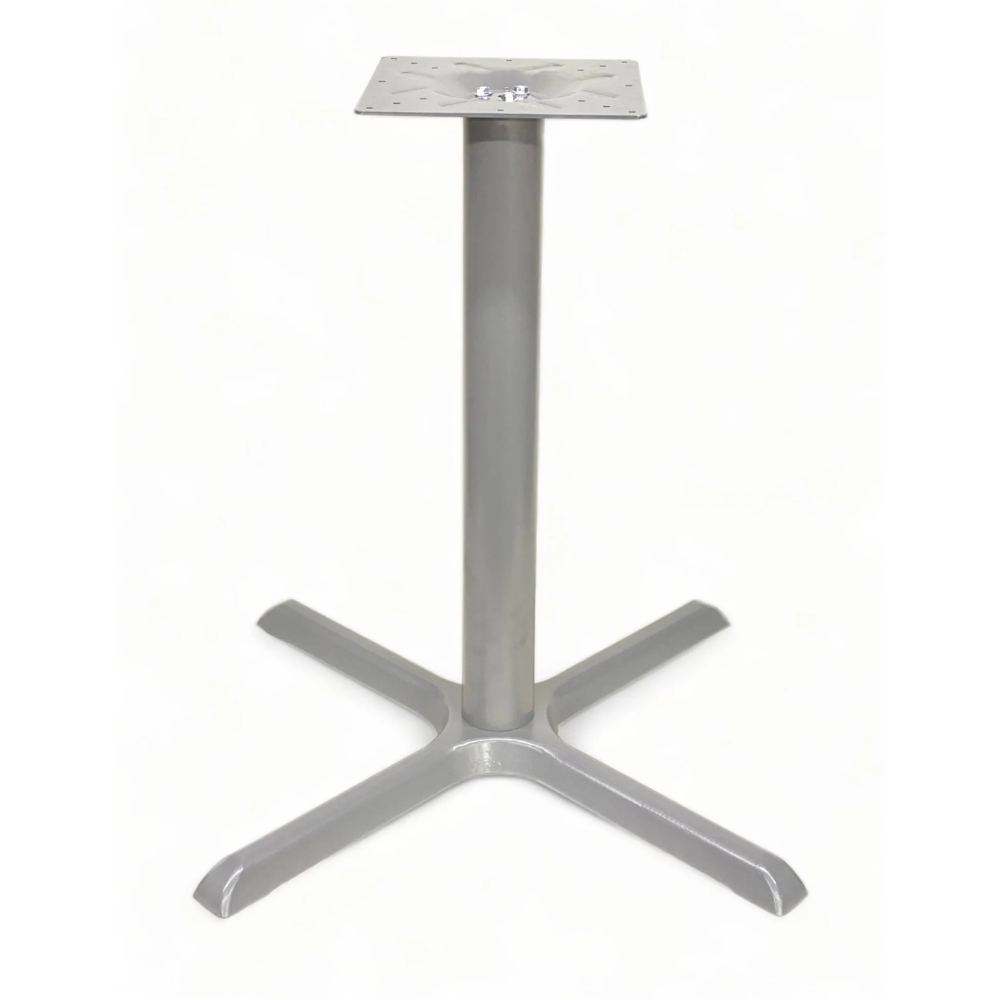 Galvanized Silver Outdoor Criss Cross Classic Table Base 22