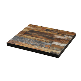 Heritage Wood Melamine Restaurant Table Top Indoor Use