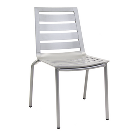 Metro Silver Aluminum Finish Restaurant Patio Chair