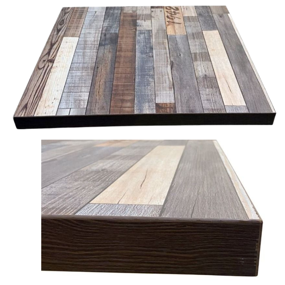 Mixed Antique Pallet Board Melamine Restaurant Table Top