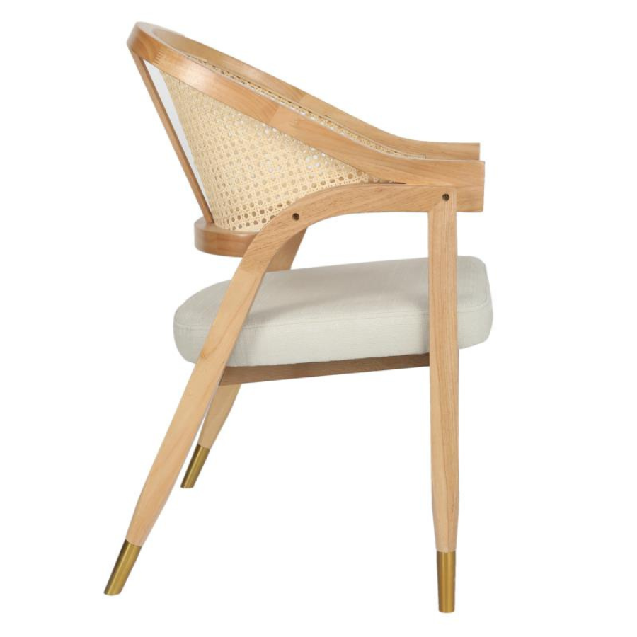 Natural Artisan Rattan Wood Verve Restaurant Dining Arm Chair