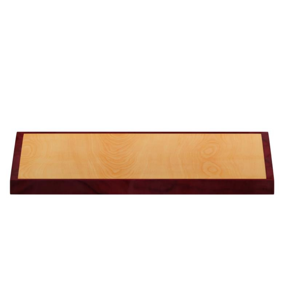 Natural Cherry Wood Restaurant Table Top Gloss With Mahogany Trim