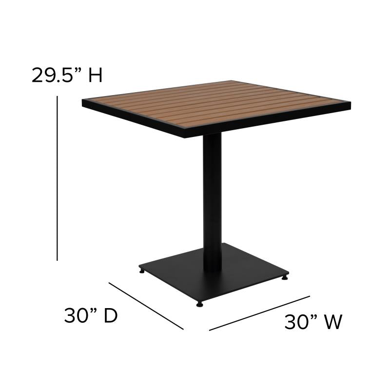 Serene Patio Bistro Dining Table Set with 2 Chairs