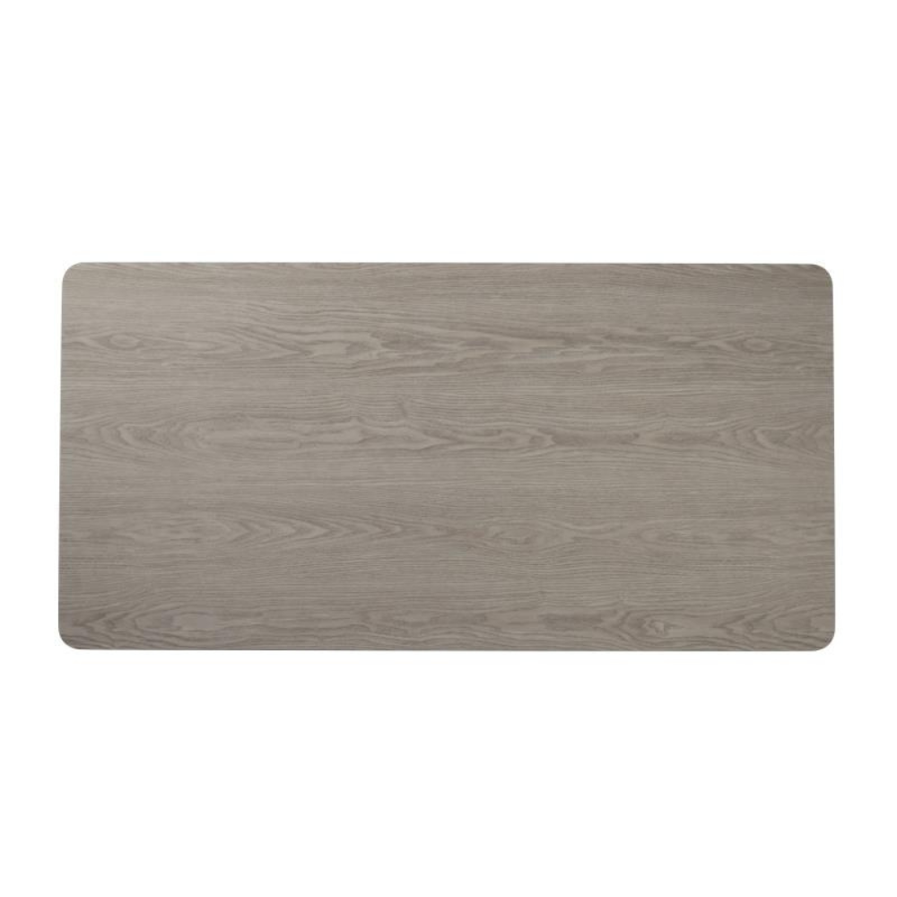 Sleek Nimbus Gray Wood Grain Restaurant Laminate Table Top