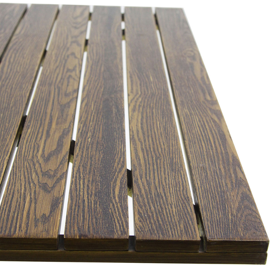 Tavern Dark Oak Aluminum Restaurant Table Tops