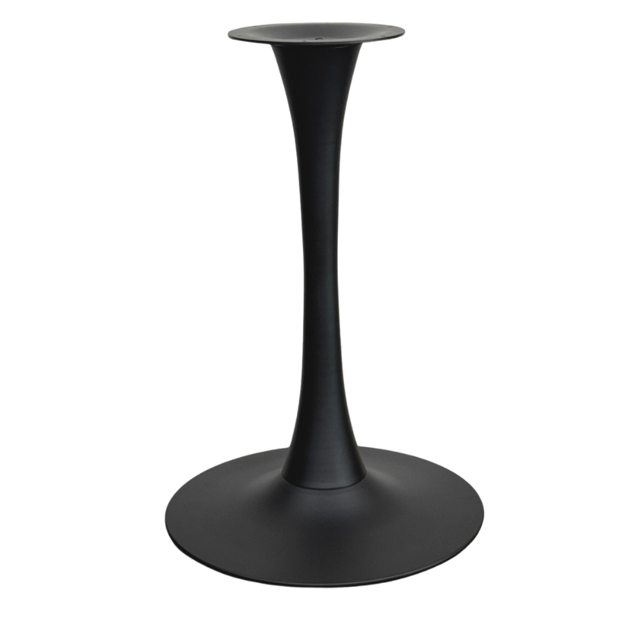 Trumpet Flare Black Steel Restaurant Table Base