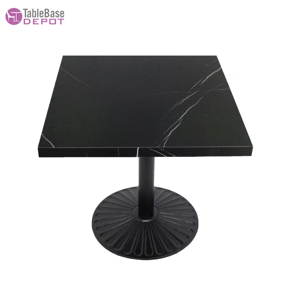 Tuscan Black Sintered Stone Restaurant Table Tops In-Outdoor