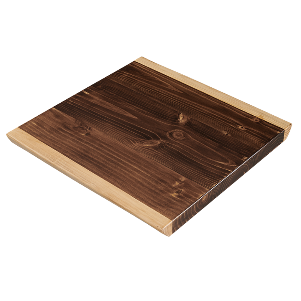 Two-Tone Natural Walnut Pine Live Edge Restaurant Table Top