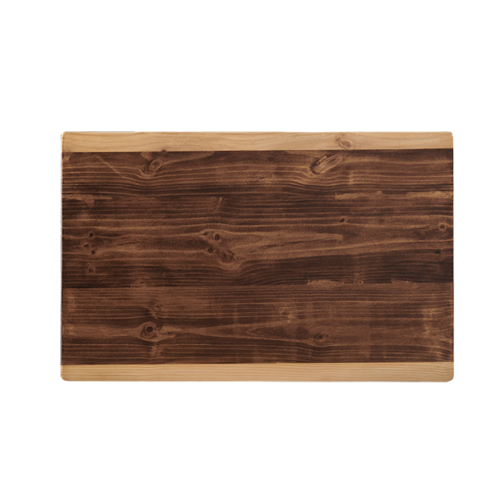 Two-Tone Natural Walnut Pine Live Edge Restaurant Table Top