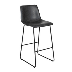 Urban Elite Bucket Seat Leather Soft Restaurant Barstool Steel Tube Frame