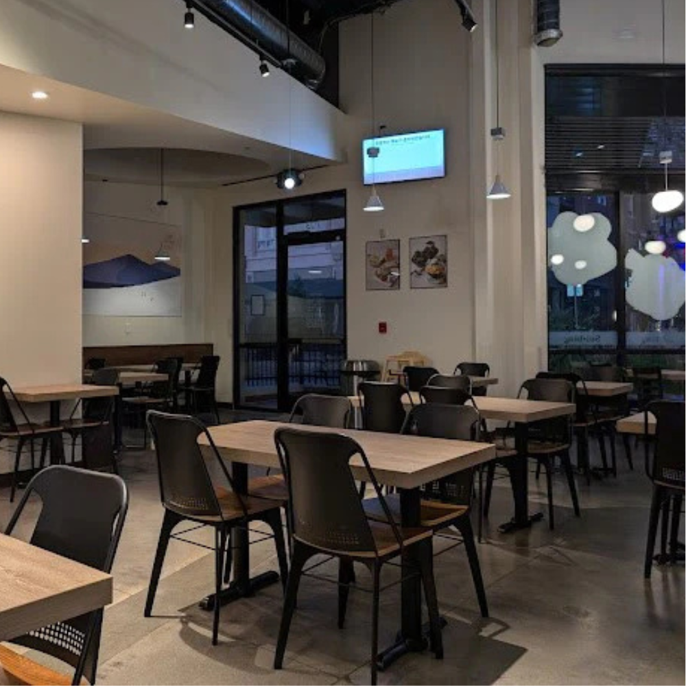 Urban Forge Black Metal Restaurant Chair With Black Walnut Veneer Seat