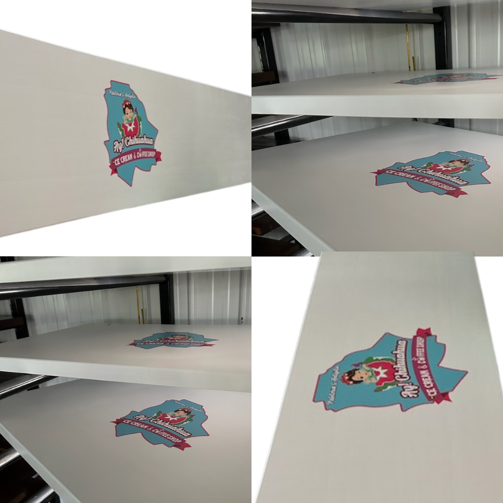 Custom Logo Solid Wood Restaurant Table Tops
