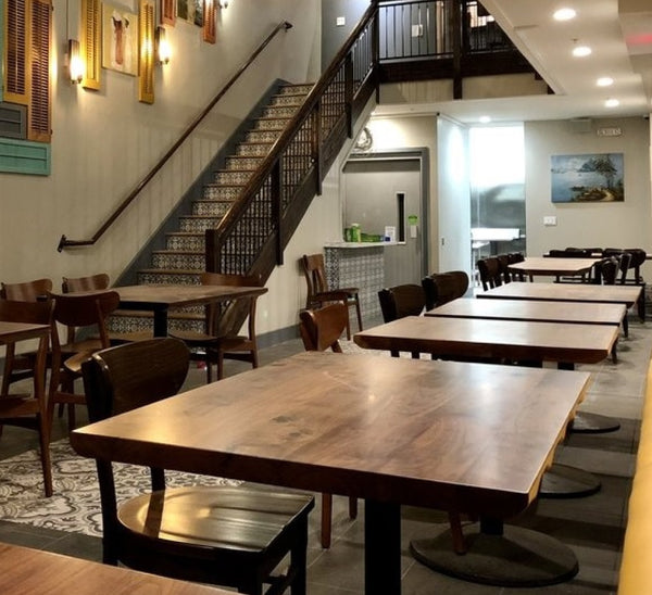 Live Edge Walnut Finish Black Walnut Table Top 2inch TableBaseDepot