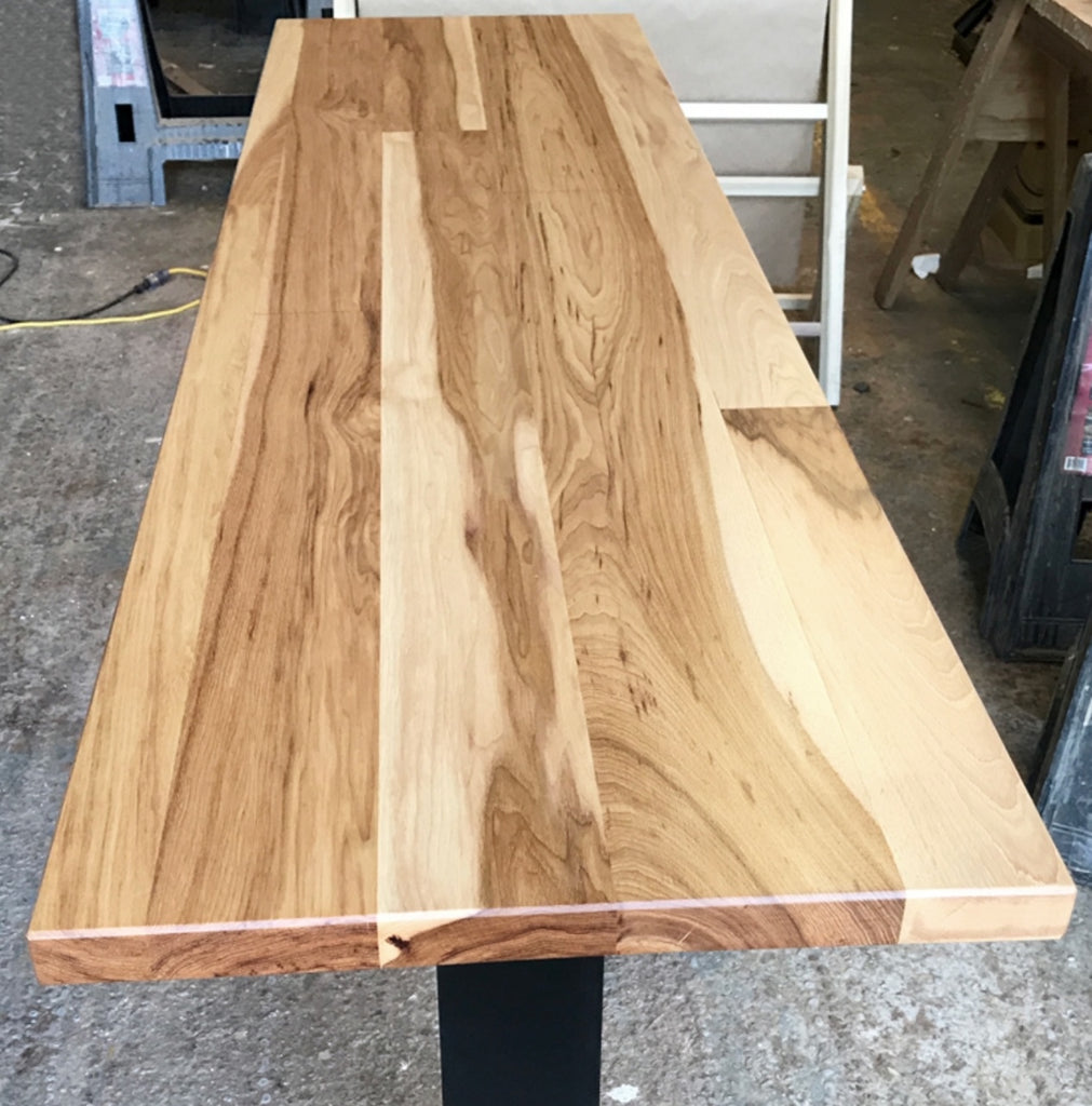 Creamy Heartwood Hickory Restaurant Table Tops