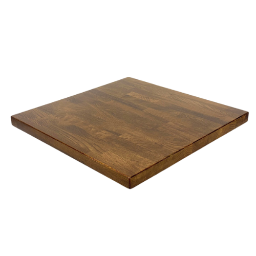 Medium Walnut Finish White Oak Restaurant Butcher Block Table Top