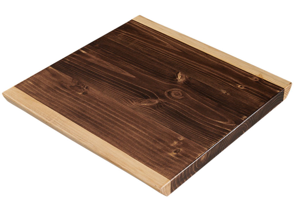 Two-Tone Natural Walnut Pine Live Edge Restaurant Table Top