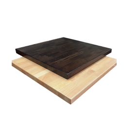 Pre Finished Solid Butcher Block Beech Wood Restaurant Table Tops Walnut Finish