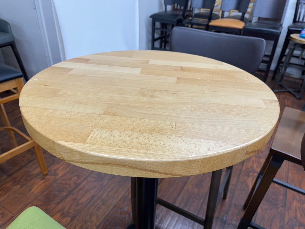 Natural Beech Wood Butcher Block Round Restaurant Table Top