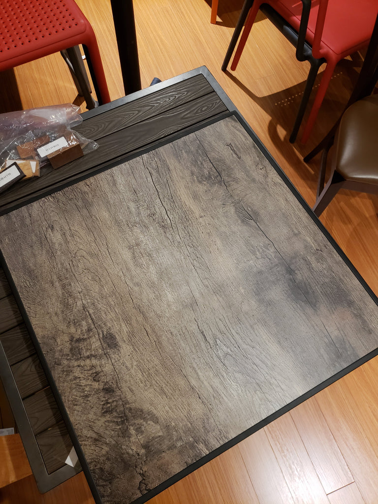 Old Style Weathered Faux Wood Table Top In-Outdoor