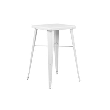 Bar Height White Galvanized Finish Tolix Table 24