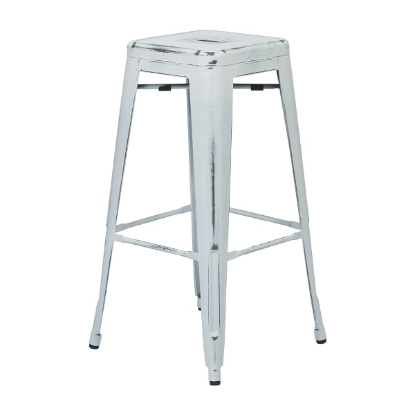 Antique Dream White Antique Tolix Bar Stool