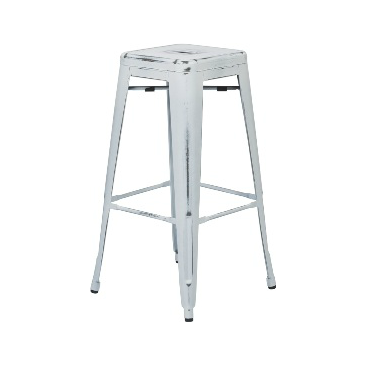 Antique Dream White Antique Tolix Bar Stool