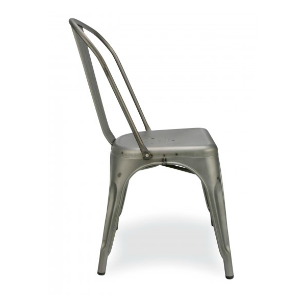 Antique Welded Matte Gun Metal Finish Tolix Chair – TableBaseDepot