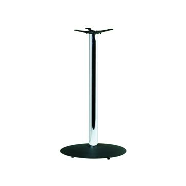 Bar Height Custom Black and Chrome Table Base 41