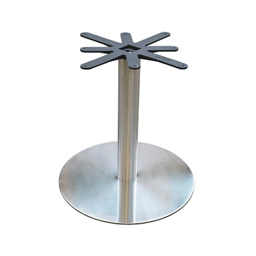 Brushed Steel Flat Restaurant Table Disk Base 28