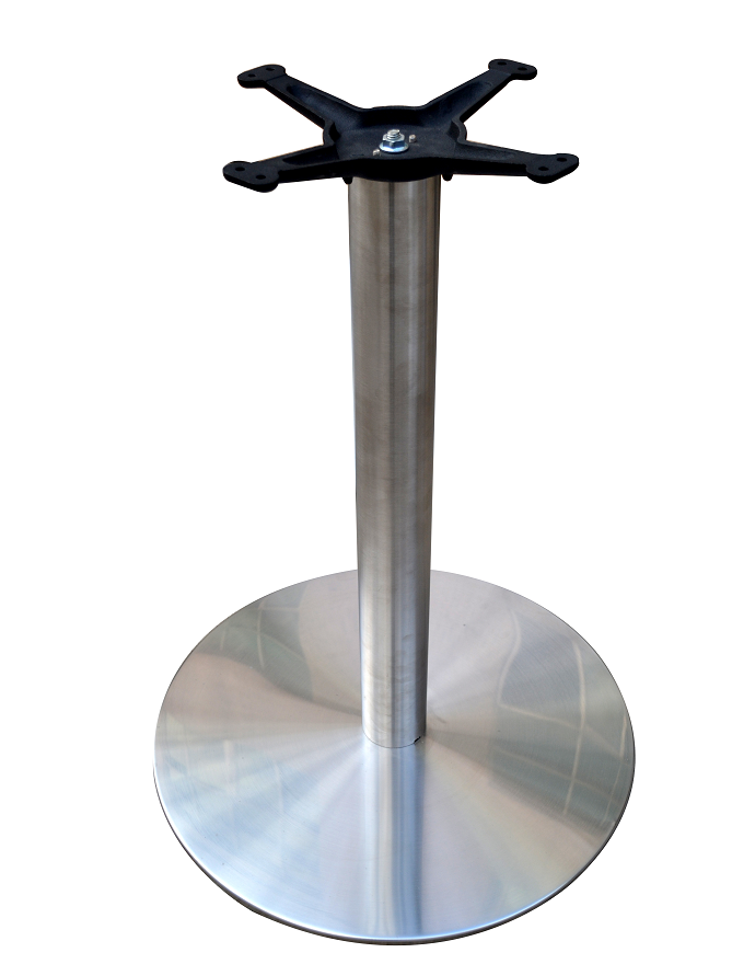 Brushed Steel Flat Disk Base 18