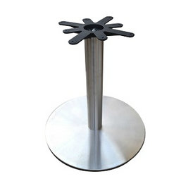 Brushed Steel Flat Disk Base 22