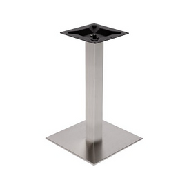 Brushed Steel Square Outdoor Table Base 22