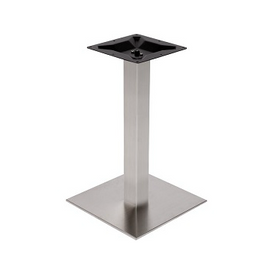 Brushed Steel Square Outdoor Table Base