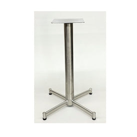 Brushed Steel Galvanized Outdoor Restaurant Cross Table Base