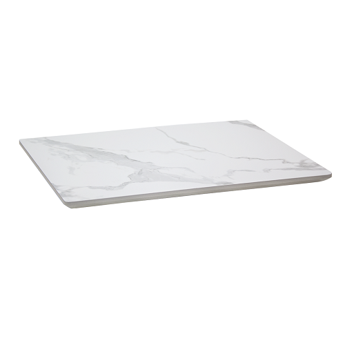 Carrara Engineered Stone Marbled White Restaurant Table Tops