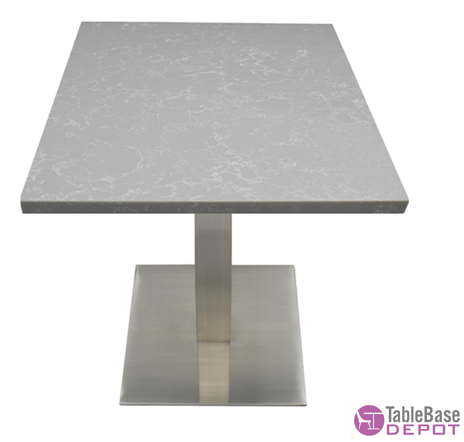 Cloud Gray Quartz Restaurant Table Tops In-Outdoor