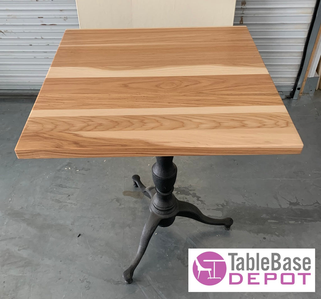Creamy Heartwood Hickory Restaurant Table Tops