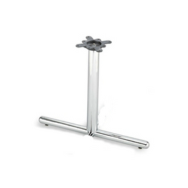 Modern T Chrome Tube Base Rounded Ends 2.20