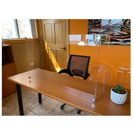 Enhanced Protective Germ Shield With Side Guards For Table Tops Counter Tops And Desks Custom Sizes
