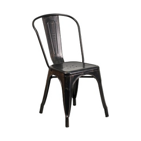 Galvanized Antique Black Copper Tolix Chair