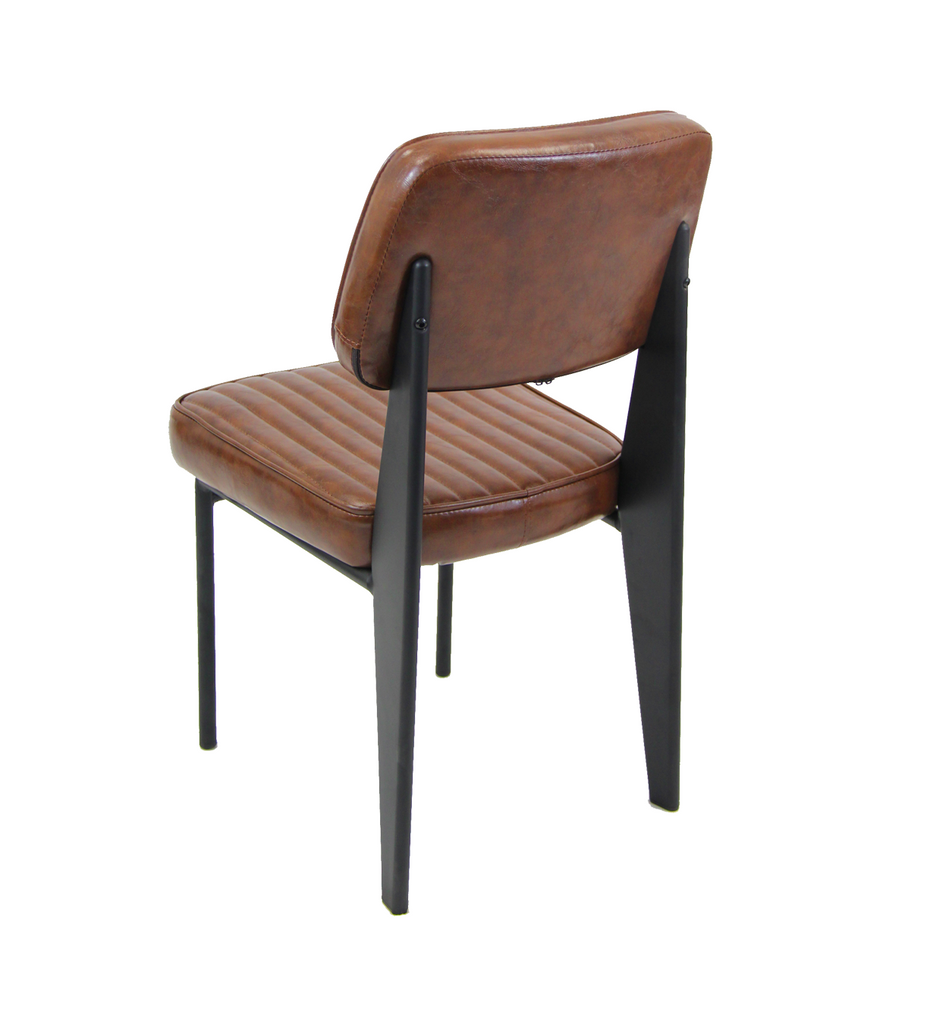 Garfield Upholstered Vintage Brown Restaurant Dining Chair