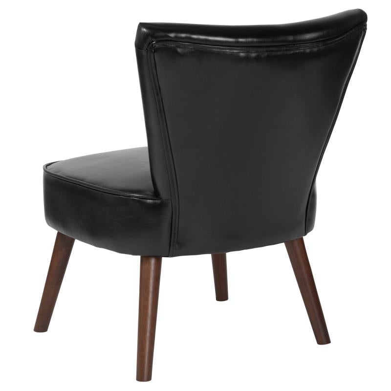 Giovanni Black Leatherette Retro Hotel Chair